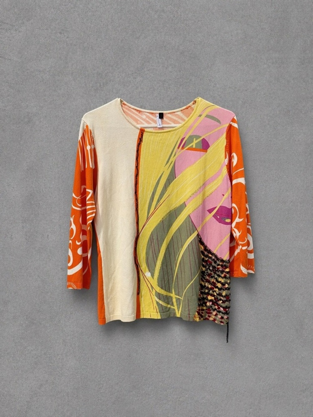 Cecilia Benetti Artistic Graphic Sweater Size XL
